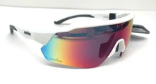 NEW Foster Grant IRONMAN IronFlex  IF 2006 WHT MIR Wrap Sunglasses 100% UV