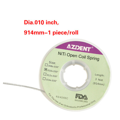 AZDENT Orthodoncia Dental NITI Resorte en espiral abierto 010 * 030   914mm