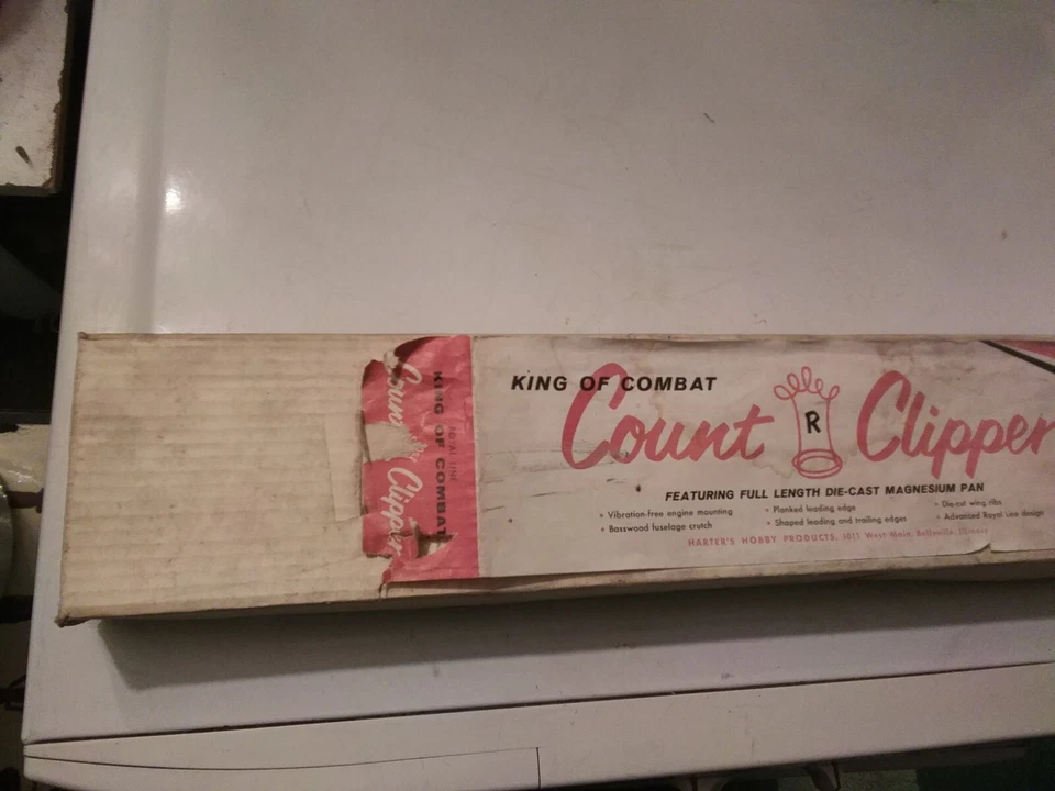 Vintage Harter's Hobby Royal Line Count Clipper Model Wood w/ Pan Airplane Kit - Image 4 of 4