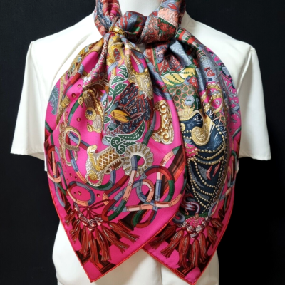 RARE VINTAGE HERMES Silk Scarf 