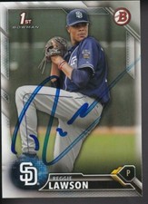 2016 Bowman Draft * REGGIE LAWSON * San Diego Padres Signed Card (SIP305)