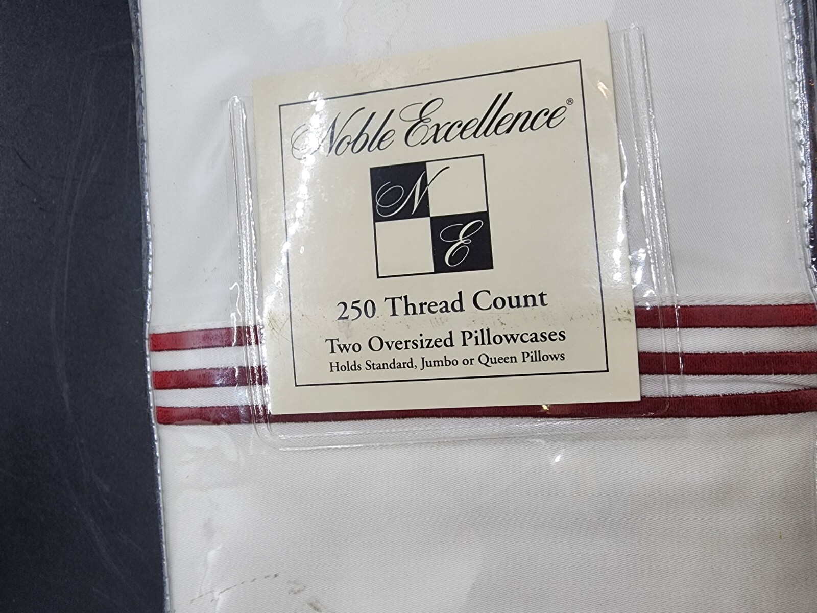 Vintage NEW Noble Excellence Pillowcases 2 Oversize Triple Baratto