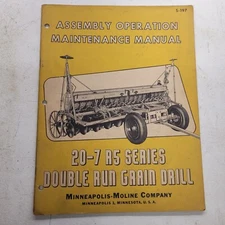 Minneaplois Moline 20-7 R5 Series Double Run Grain Drill Operators Manual 