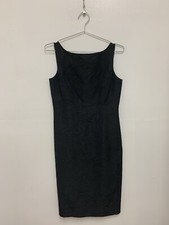 Vintage Pianoforte Max Mara Black Sheath Sleeveless Dress Women's Size 6