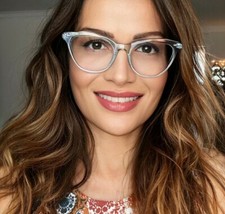 Vintage Design NINA Cat Eye Clear Lens PinUp Rockabilly Demi Eyeglasses Eyewear