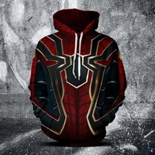 Infinity War Iron Spider Felpa con Cappuccio Pullover Spiderman Costume Cosplay