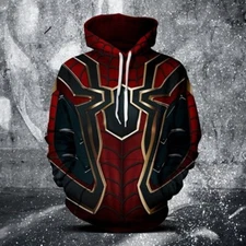 Infinity War Iron Spider Hoodie Sweatshirt Pullover Spiderman Cosplay Costume