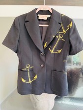 Smith And Smith Fab208nyc 100% Wool Black Ladies Jacket. Size Uk10/medium