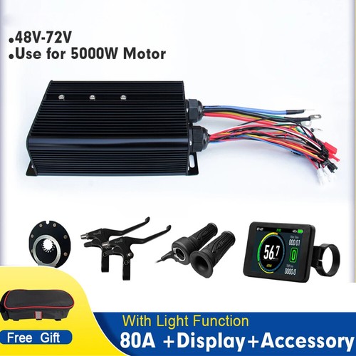 E-bike Square Wave Brushless Controller 48V 72V 80A with LCD Display Kits ACUS - Picture 2 of 19