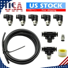 Black For Turbo Vehicles PUSH LOCK Vacuum Fitting Kit Turbo Wastegate & Solenoid