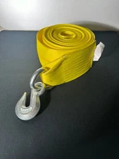 US Cargo Control 4” x  27’ Yellow Wench Strap w/Flat Hook