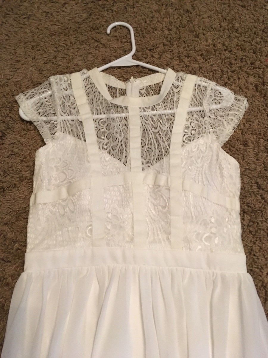 white lace and tulle dress White sweetheart neck tulle lace short prom dress, white tulle homecom main image 0