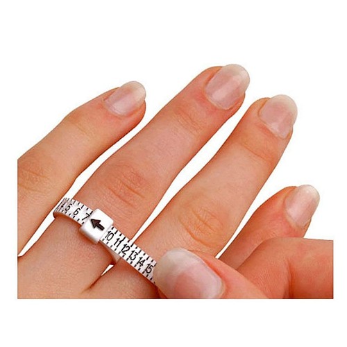 USA Ring Sizer Measure Tool Gauge Plastic Finger Sizing Finder Reusable 1-17 - 第 4/4 張圖片