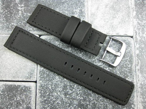 20mm PVC Kautschukband schwarz Taucher Uhrenarmband Maratac Elite schwarz für BREITLING - Bild 6 von 8
