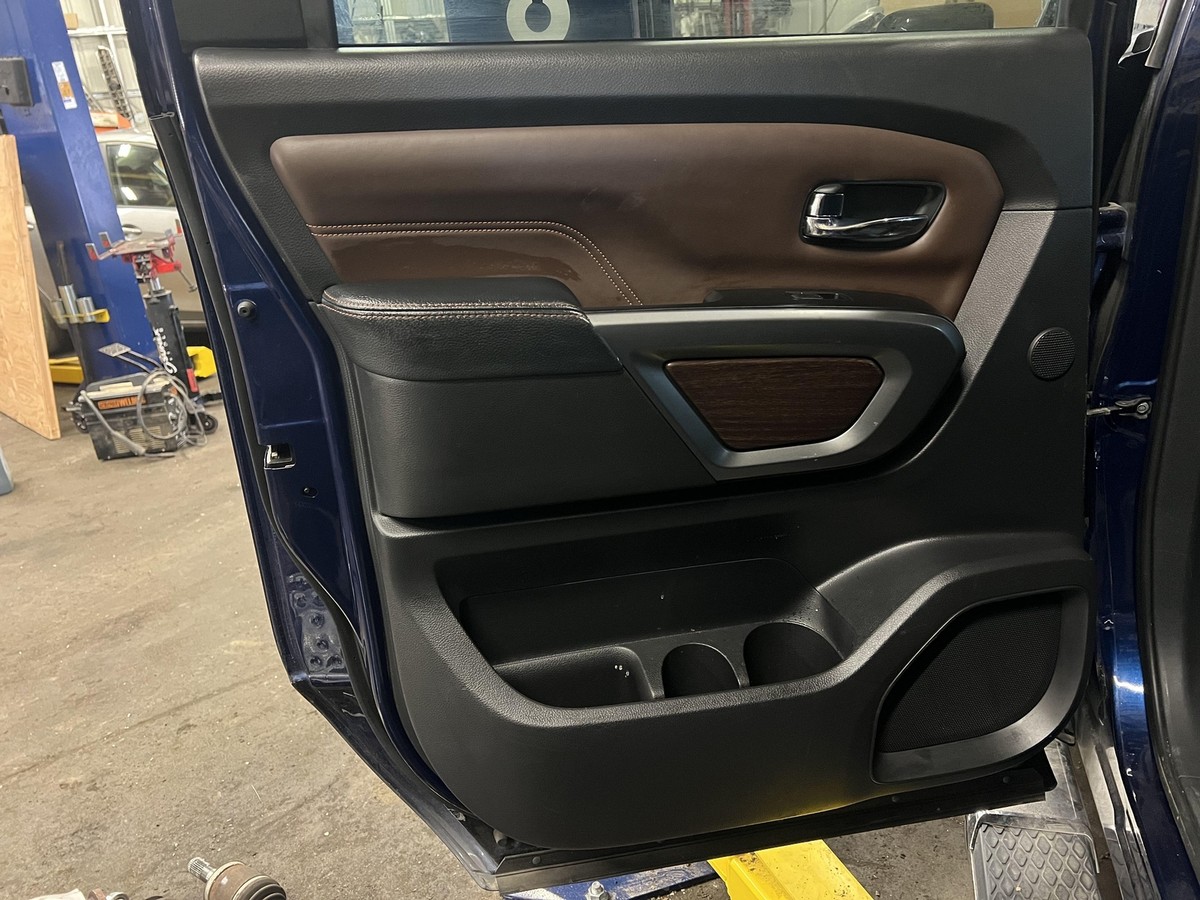 Nissan Titan Platinum Reserve 5.6L Rear Left LH Door Trim Panel