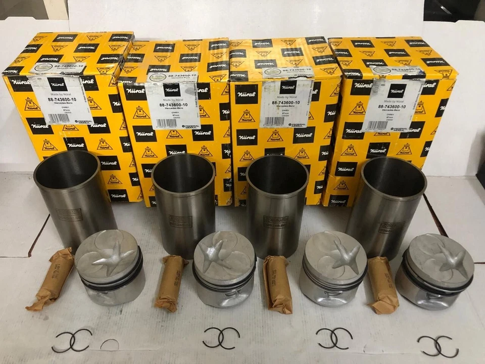 4X SLEEVE PISTON kit 88-743600-10 87mm MB FOR Mercedes Benz 190 W201 OM601 W463 - Image 3 of 4