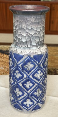 Marianne Starck for Michael Andersen & Søn 9 H PERSIA Vase Blue & Grey, DENMARK