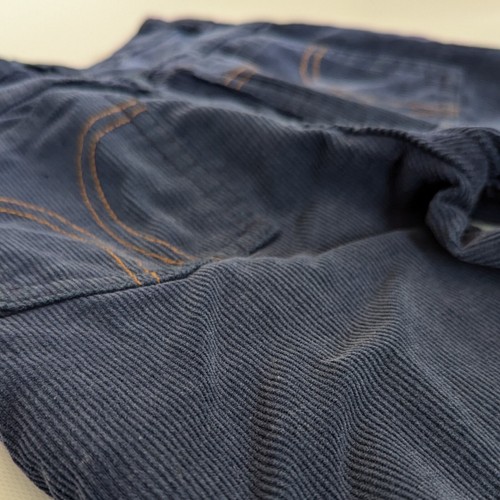 Vintage Boys Corduroy Pants - Blue Size 7 Slim Sears & Robuck Toughskins Slacks - Picture 9 of 9