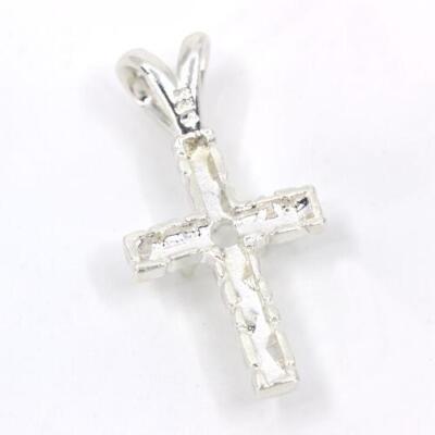 Nugget Freeform Cross Pre-notched Pendant Mounting