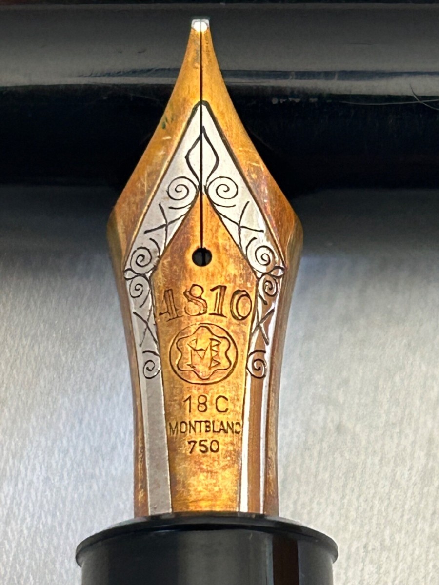 Montblanc 149 Fountain Pen, Tri-color 18C Broad Nib, late 1960s