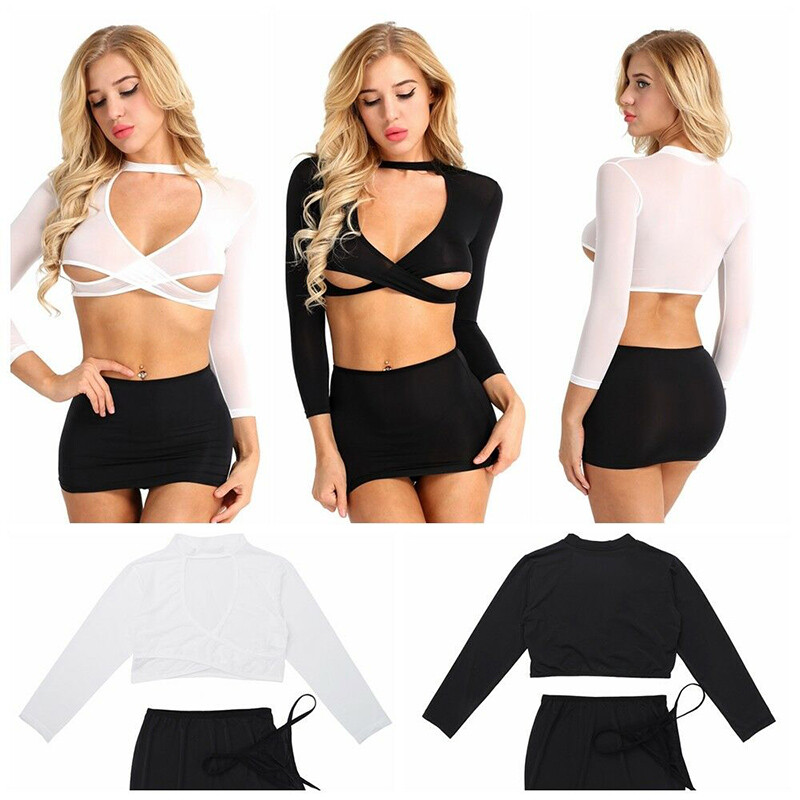 Vestido Elegante Mujeres Sexy Conjunto Oficina Uniforme Secretaria Juegos con disfraces Disfraz Juego de rol