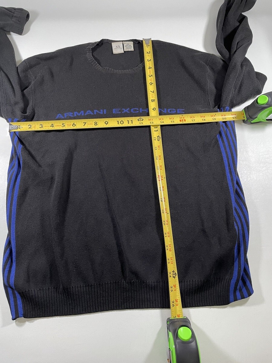 Vtg 90s Armani Exchange Sweater xl Pullover Spell Out Hong