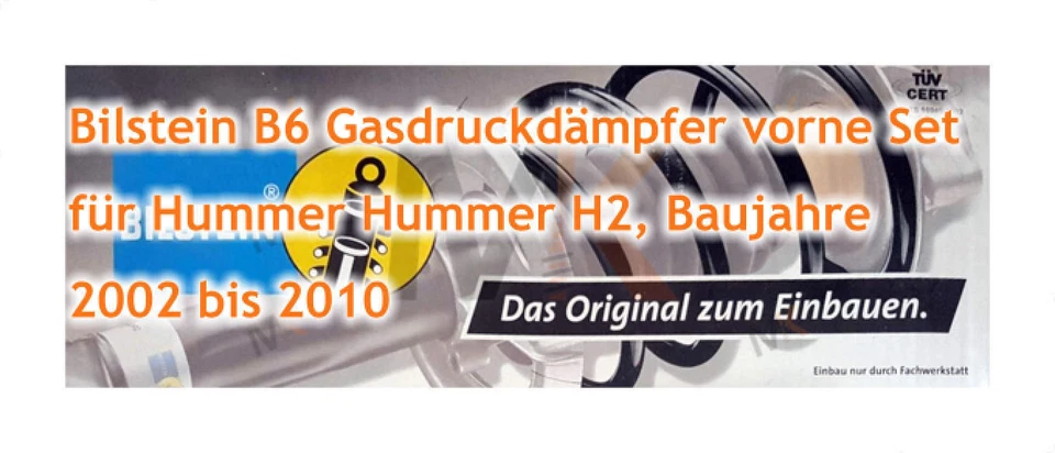 Bilstein B6 Amortisseur À Gaz Avant Pour Hummer H2 (2002-2010) - Photo 3/3