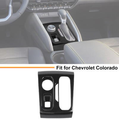  For Chevy Colorado 2023+ Carbon Fiber Center Console Gear Shift Selector Cover
