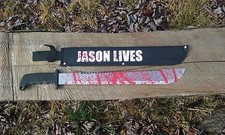 friday the 13th Jason Voorhees Machete Halloween prop blood splatter killer