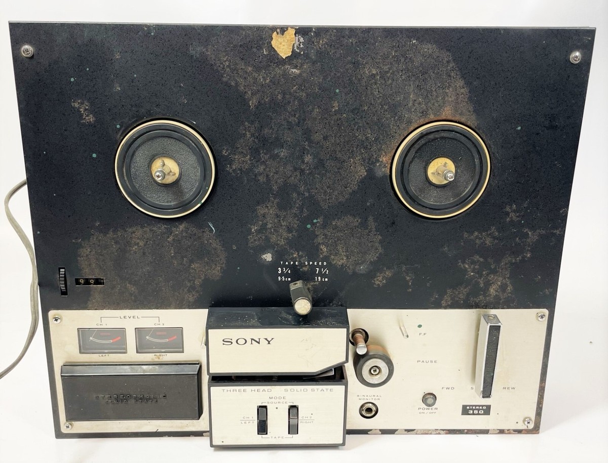 Sony Model TC-350 Tapecorder 3 Head Reel Audio Tape Player