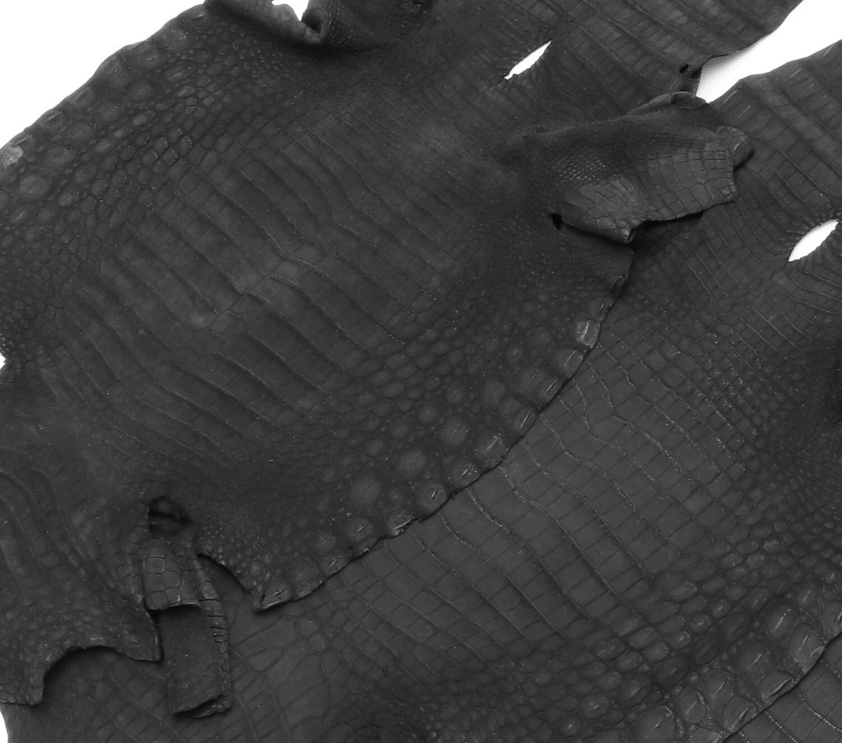 Crocodile Suede Leather Black Color (suede) | eBay