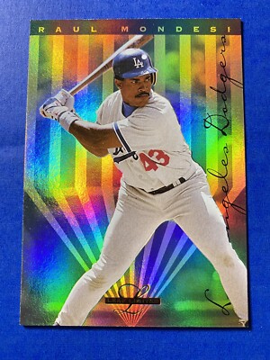 GOLD PRISM FOIL** 1995 Leaf Limited Raul Mondesi #3 Baseball Card Dodgers