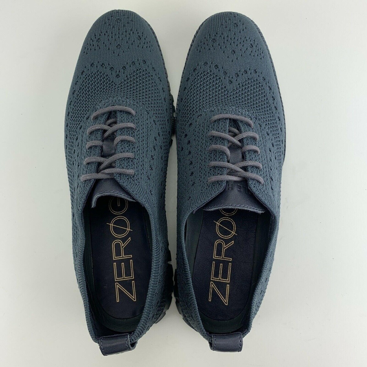 Cole Haan Zerogrand 8.5 Mens Stitchlite Navy Blue Wingtip 