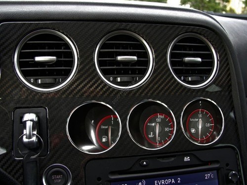 For Alfa Romeo 159 Aluminium Rings Chrome Surrounds For Auxiliary Dash Gauges x3 - Picture 8 of 13