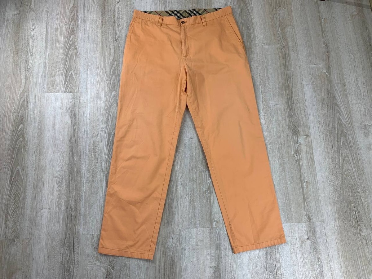 Mens pants Burberry London Size 48 Color Orange UK
