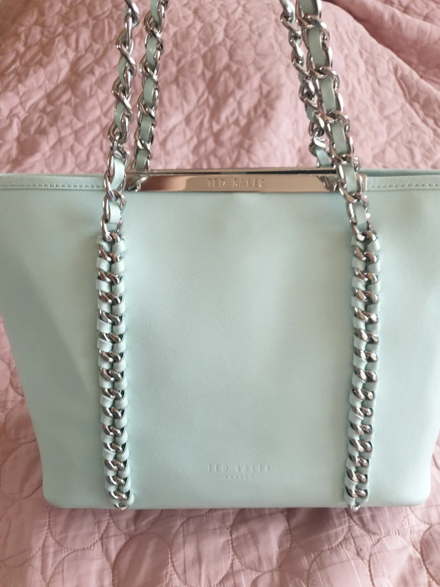 TED BAKER MINT SHOULDER TOTE BAG HANDBAG LEATHER CHAIN eBay