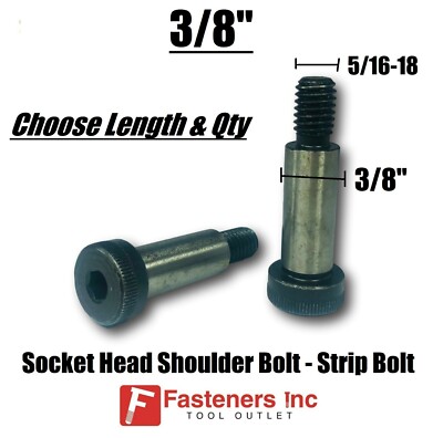 3/8'' Shoulder Bolts Socket Head Cap Screw Strip Allen Stripper (5/16-18 Thread)