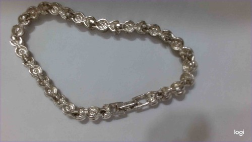 Vintage Avon Blue Sapphire White Rhinestone Silver Tone Tennis Bracelet - 第 3/3 張圖片