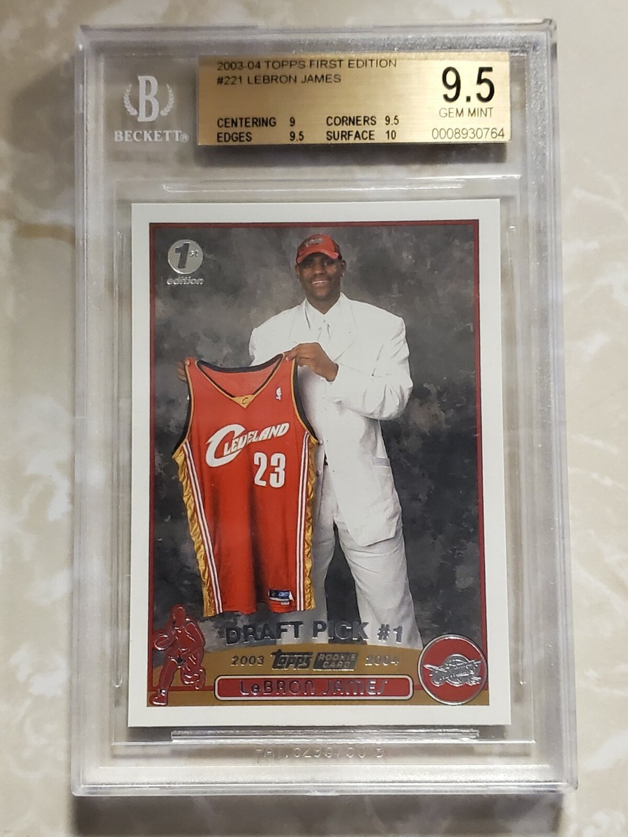 2003-04 LEBRON JAMES TOPPS 1ST FIRST EDITION #221 RC ROOKIE SP BGS