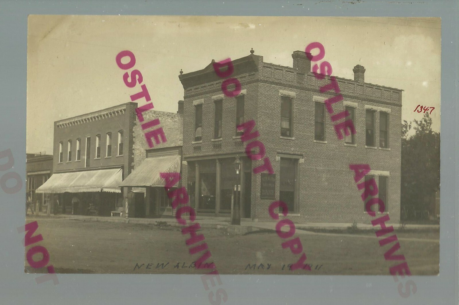 New Albin IOWA RPPC 1911 MAIN STREET nr Waukon Lansing Dorchester Decorah NE IA eBay