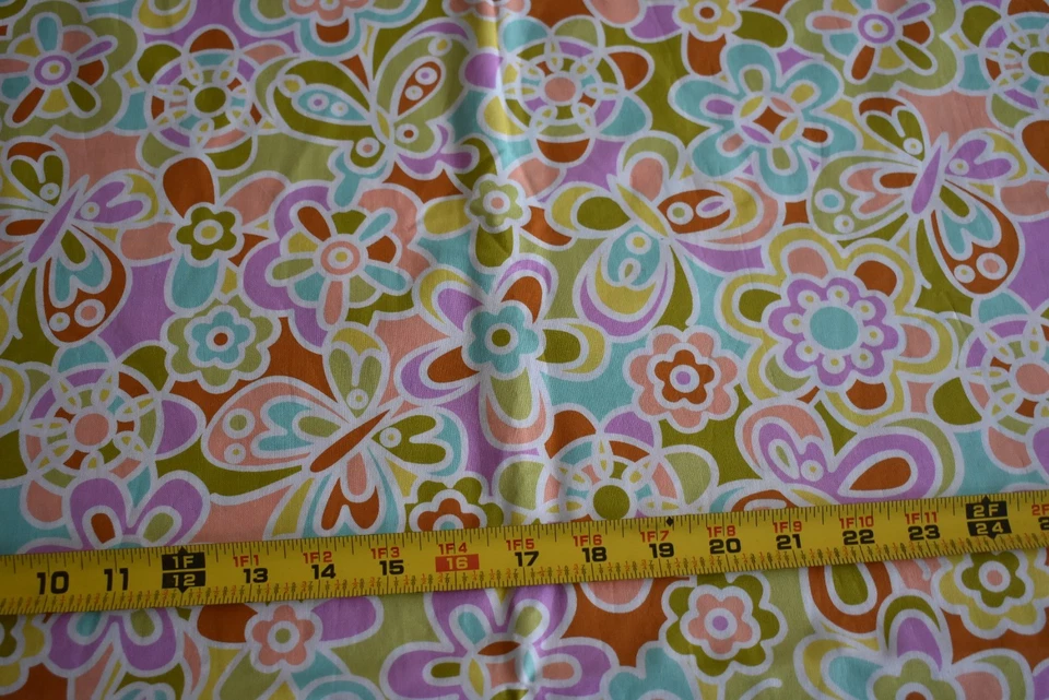 24" Long, Colorful Flowers & Butterflies Quilt Cotton/FreeSpirit/McMorris N3758 - Image 2 of 4