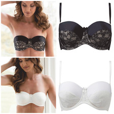 Strapless Bra Charnos Superfit Lace Fantastic Fitting Strapless Bra Ivory Black