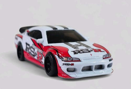 Nissan Silvia RS R S15 Diorama Sammlerstück DieCast Modellauto 1:64 weiß lose - Bild 3 von 8