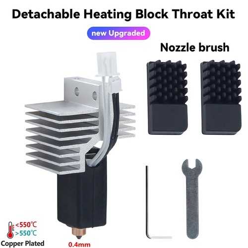 Hotend Kit Heating Block for Elegoo Centauri Carbon Extruder Nozzle Brushes lot - Bild 3 von 24