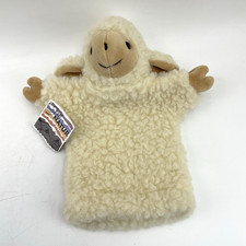 SalinG Schaf Handpuppe | Naturwolle Lammfell | Bio Spielzeug | ca. 22 cm