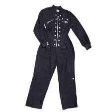 Alice By Temperley 100% Silk Jumpsuit Roll Up Leg Size 4 Black Quiet Luxury Rock