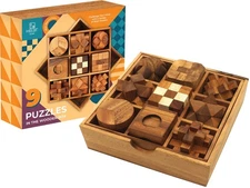 BSIRI 9 in 1 Wooden Brain Teaser Puzzles for Adults Teens and Kids ... Fast Ship