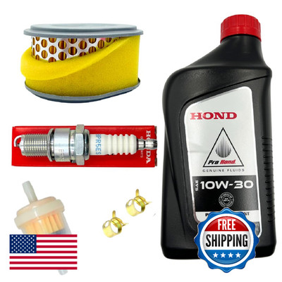 KINDZA Tune Up Kit for Honda GX120 Engine with Genuine Motor Oil 08207-10W30, Re