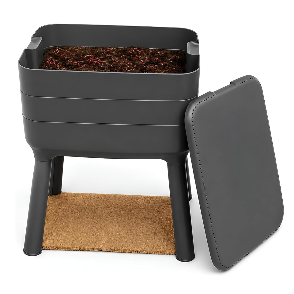 3 Tray Worm Composter Bin Stackable Vermicomposting Farm System Liquid ...