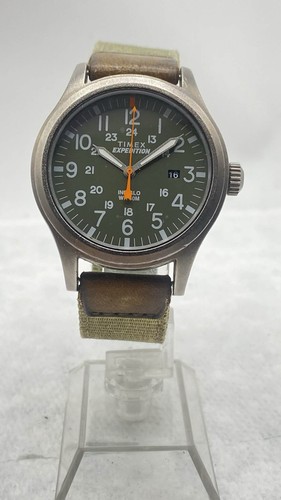 Timex TW4B14000, Men's Expedition Scout Green Fabric Watch, Date, Indiglo, NEW - Picture 5 of 14